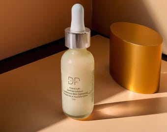 Met saffraan doordrenkt gezichtsserum: hyaluronzuur, vochtinbrengende crème tegen veroudering