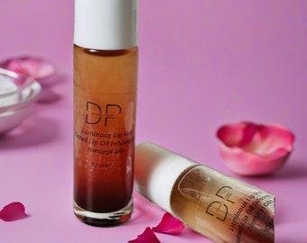 Natuurlijk getinte lipolie: roos, hibiscus en rode biet