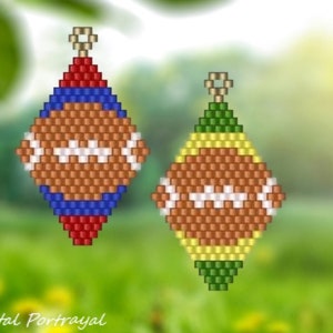 Football Fan Brick Stitch Earring PDF - Instant Download