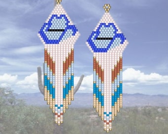 Cowboy Hat Fringed Earrings with Optional Feather  PDF - Instant Download