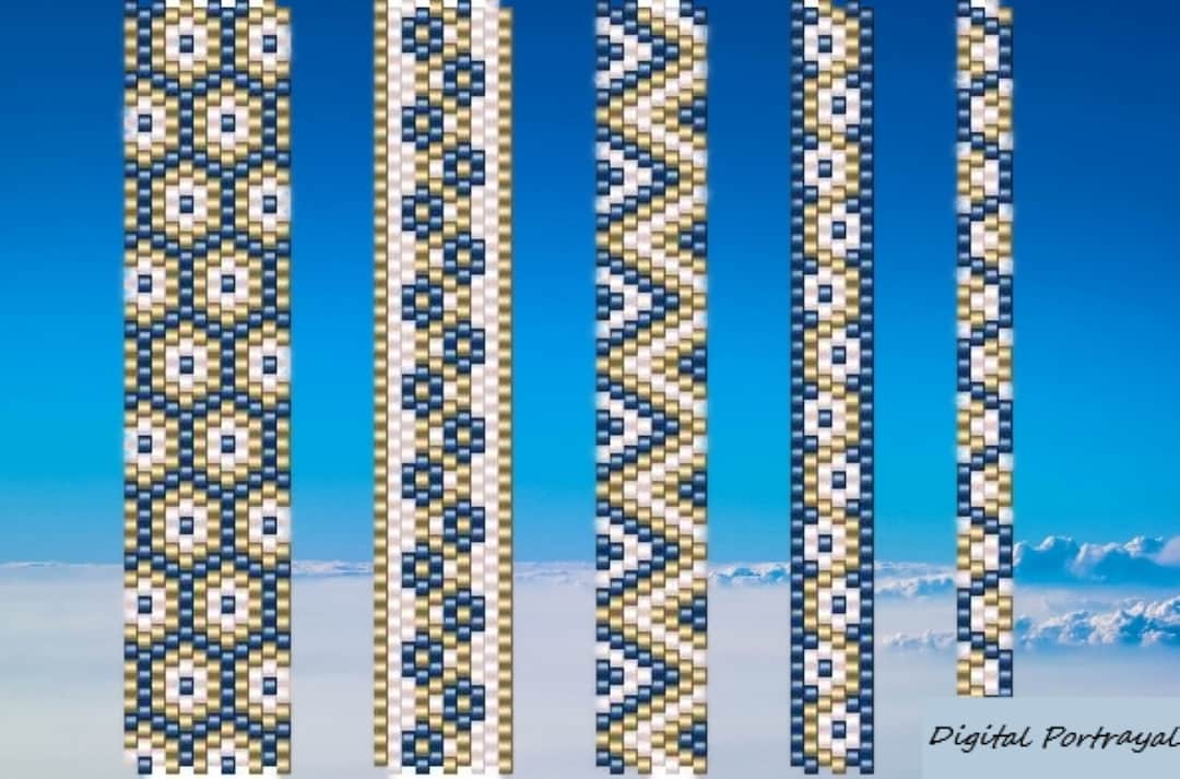Fill Your Wrist - 5 Even Count Peyote Bracelet Patterns PDF 3 Colors ...