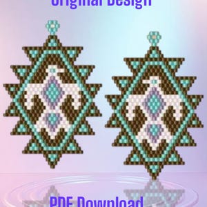 Soaring Eagle - Brick Stitch Ohrring/Anhänger Pattern Chart PDF - Instant Download