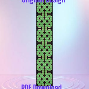 Keltischer Knoten Perlenarmband Muster: Breiter Armreif (PDF Download)