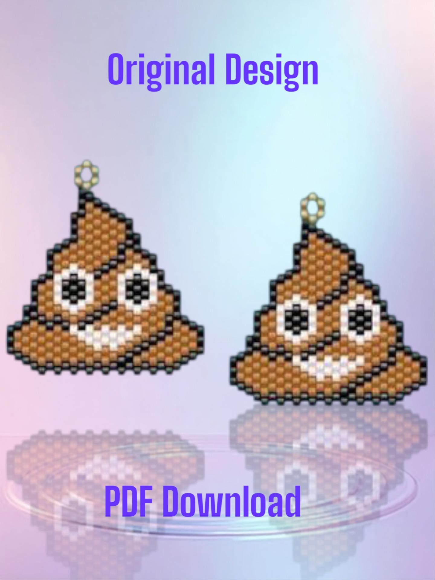 Poop Emoji Perler Beads Pattern Emoji Bead Patterns - Main Image