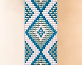Navajo Wrist Band Loom Seed Bead  Bracelet Pattern Chart PDF - Instant Download
