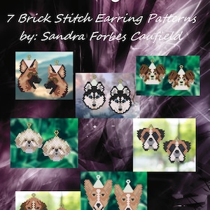 Bundle Dog Collection - 7 Earring Pattern Charts PDF - Instant Download -  Seed bead, Bead weaving Bundle