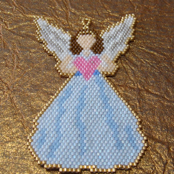 Guardian Angel Beaded Ornament Pattern Chart PDF - Instant Download