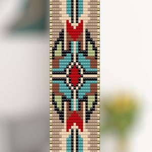 Sedona Western Loom Seed Bead  Bracelet Pattern Chart PDF - Instant Download
