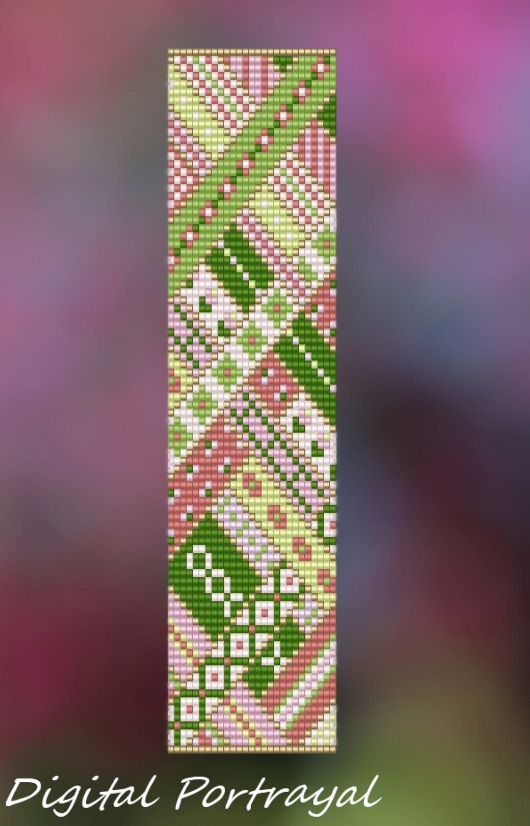 Patchwork Ribbons - Loom or Square Stitch Seed Bead Bracelet Pattern ...