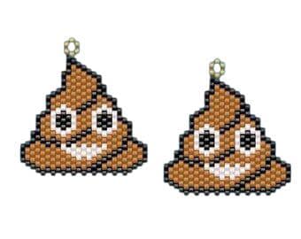 Poop Emoji Peyote Stitch Earring/pendant Pattern Chart PDF