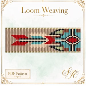 Sedona Western Loom Seed Bead  Bracelet Pattern Chart PDF - Instant Download
