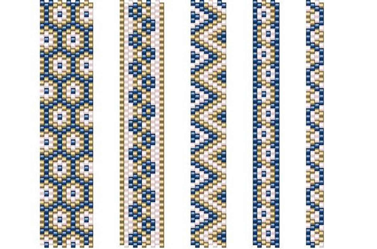 Fill Your Wrist - 5 Even Count Peyote Bracelet Patterns PDF 3 Colors ...