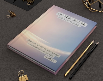 Ruhige und sichere christliche Hardcover-Zeitschrift für Vertrauen und Ruhe | Glaubensbasiertes Gebet & Reflexion Notizbuch | 150 Seiten