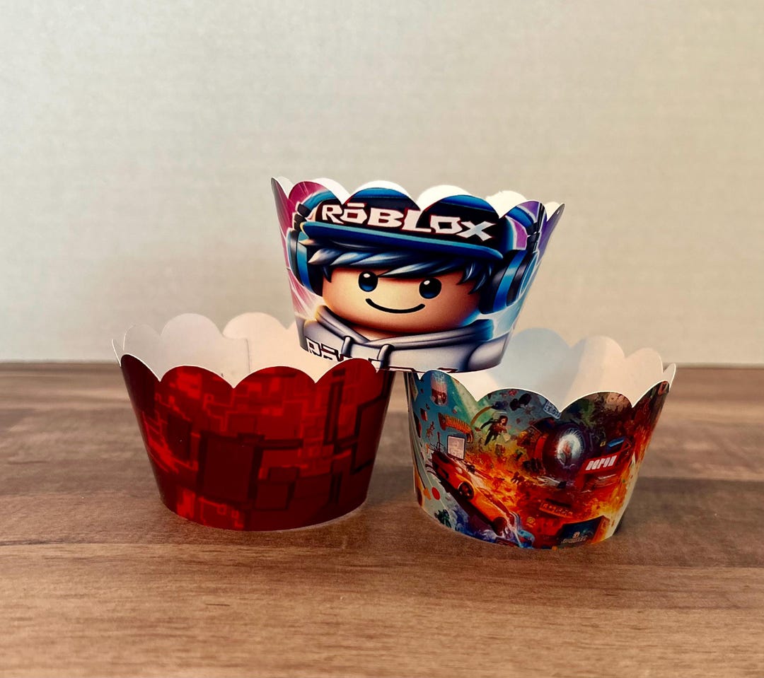 Custom Roblox Cupcake Wrappers, Birthday Party Favors (set of 12 ...