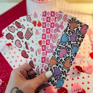 Valentines Bookmark, Valentines Laminated Paper Bookmarks, Valentines Water Resistant Bookmark, Holiday Page marker, Bookworm gift