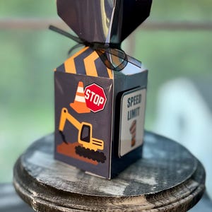 Construction Candy Boxes/Personalized Construction Favor Boxes/3D Favor Boxes/ Construction Party