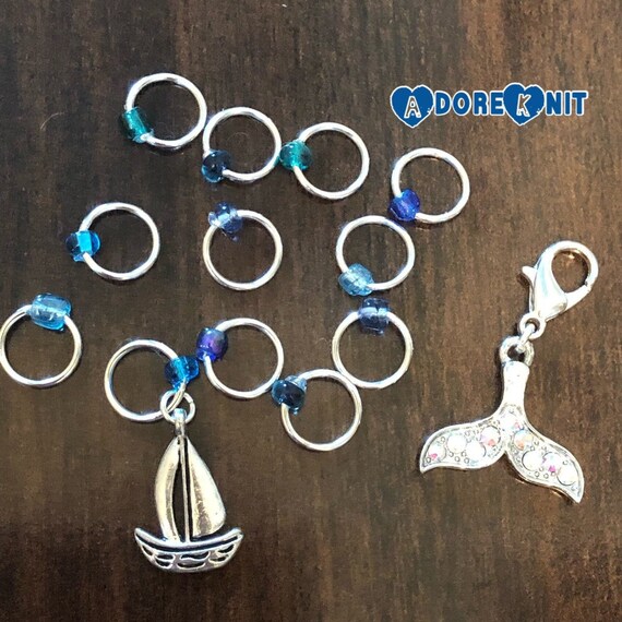 SNAG FREE Set of 9 Dallas Cowboys Knitting Stitch Marker Set