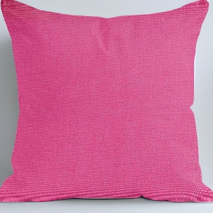 Pink Outdoor Waterproof Pillow Cover – Hot Pink Decorative Cushion for Patio & Garden | Multiple Sizes | UV-Resistant Throw Pillowcase