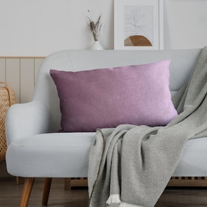 Purple Velvet Throw Pillow Cover - Luxury Velvet Cushion - Custom Size Options - Soft Decorative Pillow - (Only Cover)