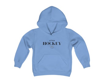 Sport Utah Team Hockey Comfy Simple Youth Heavy Blend Hooded Sweatshirt