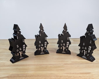 Spooky House 3D Printed Tea Light Up Glowing House