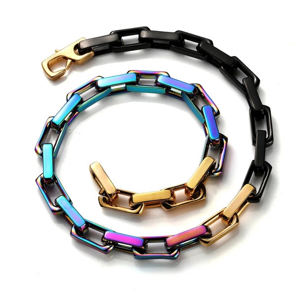Limited edition Chunky titanium paper clip chain collar/necklace