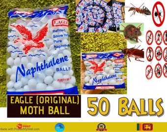 Moth Balls Napthalene Repellent Scented Camphor Pest Control Best 50 Balls