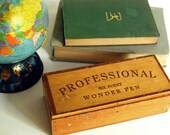 Vintage Wood Box Six Point Wonder Pen Woodworking Pen or Rustic Pencil Container