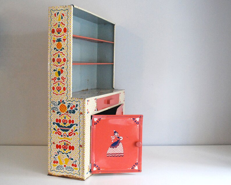 Tin Toy Hutch Gabinete Ideal de Hoosier de Juguete de la | Etsy