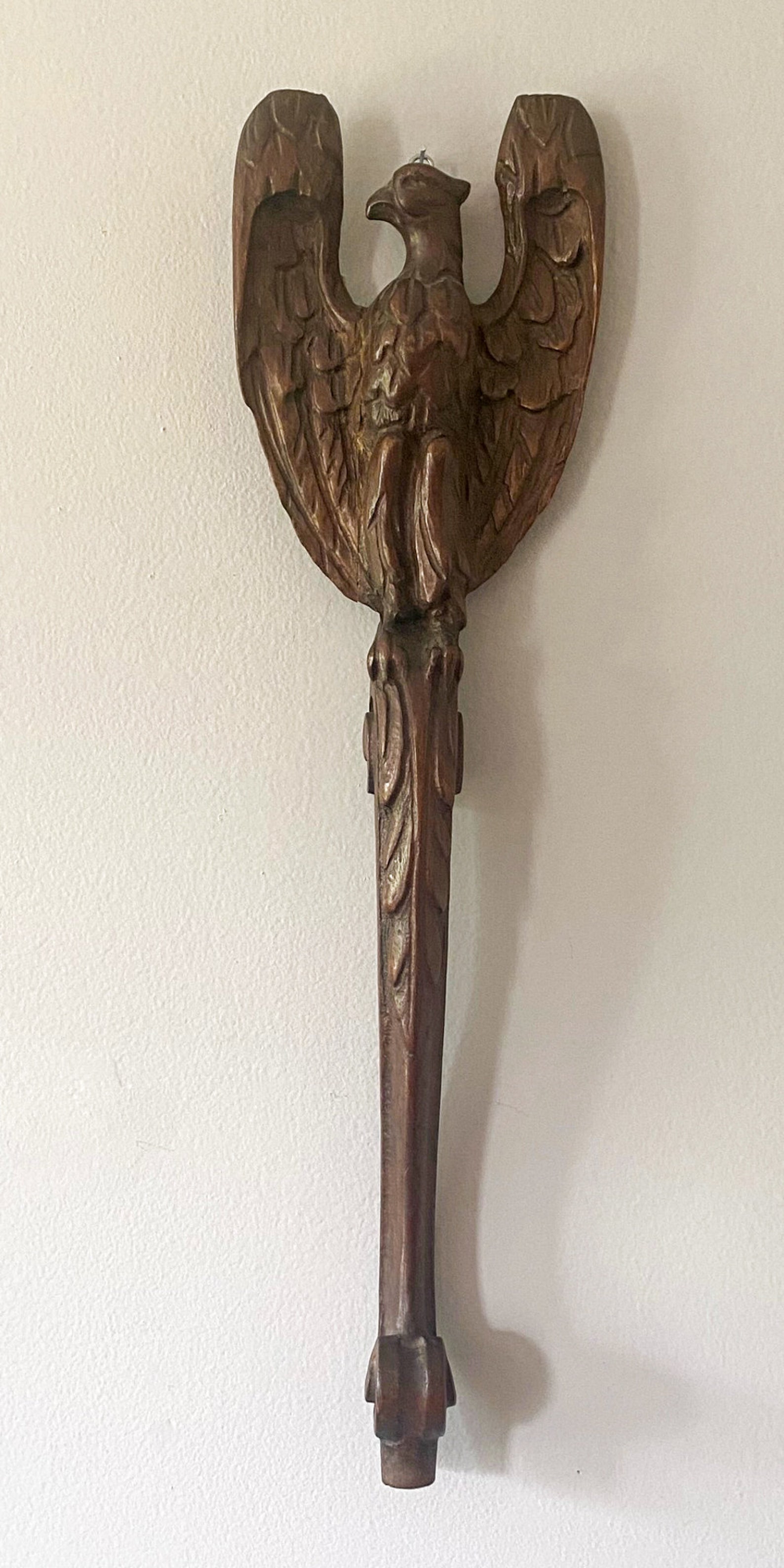 Carved Wood Chair Leg Vintage Salvage Eagle / Bird Sculpture Etsy