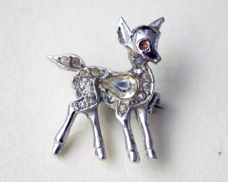 Rhinestone Scatter Pins Three Vintage Animal Brooches Deer - Etsy