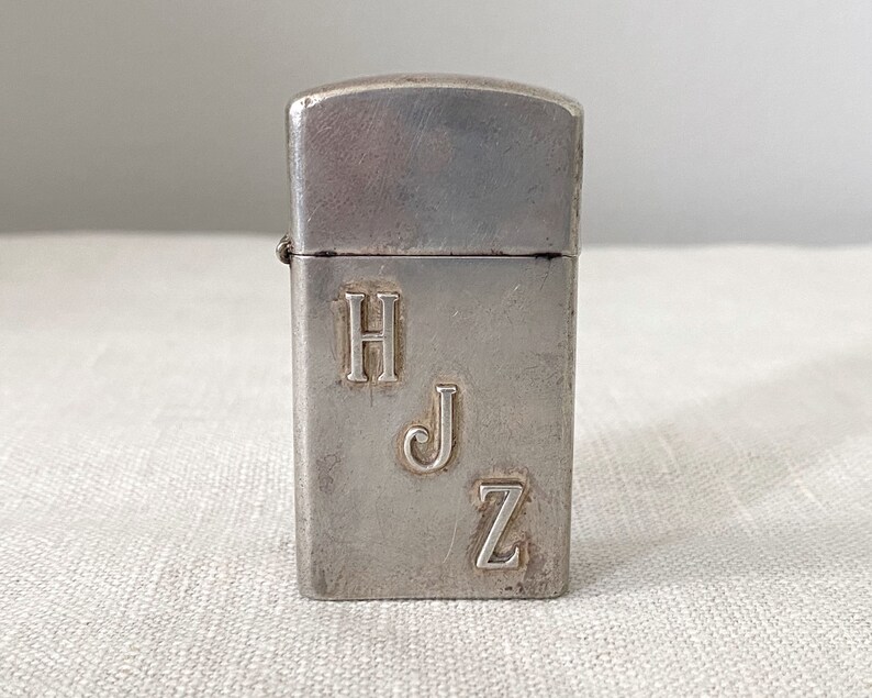 1960 Zippo Sterling Silver Lighter Vintage Slim Pocket Etsy Sweden