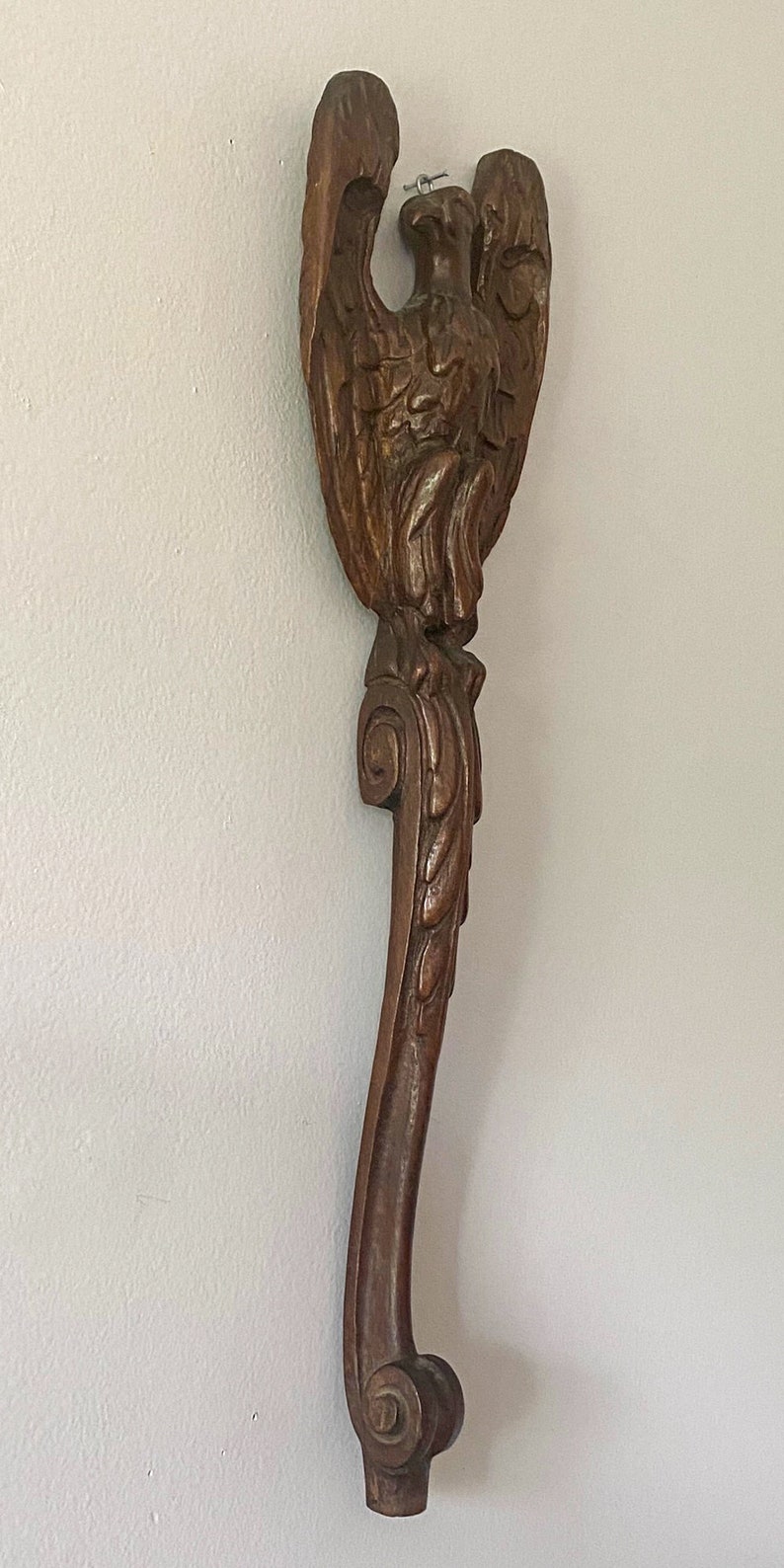 Carved Wood Chair Leg Vintage Salvage Eagle / Bird Sculpture Etsy