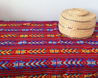 Hand Woven Table Runner or Shawl, Vintage South American Textile