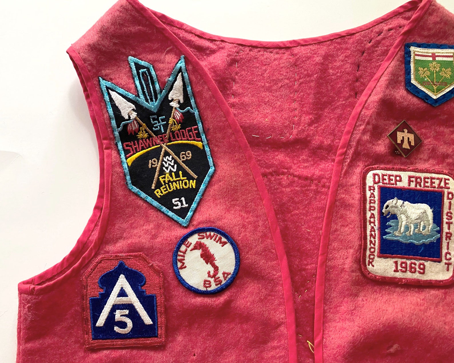 1960s Red Boy Scout Vest With Embroidered Badges Rank Etsy