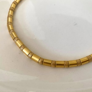 Zancan 18K Gold Necklace, Vintage Italian Beaded Necklace