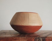 San Juan Pueblo Pottery, 1940s Tomasita Montoya Pot, Southwestern Redware Indian Art Pottery, Burnt Orange Vase Bowl