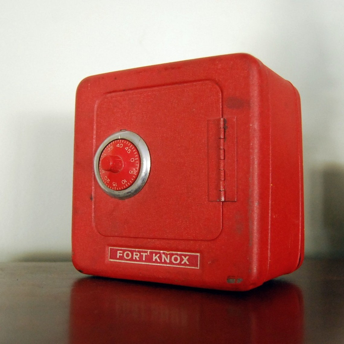 Vintage Fort Knox Red Toy Safe and Bank Etsy