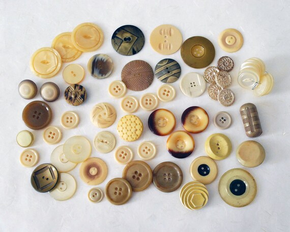 Antique Buttons Great for Sewing Projects or Crafters 7 Celluloid Wafer Buttons Antique Buttons Great for Sewing Projects or Crafters 7 Celluloid Wafer Buttons