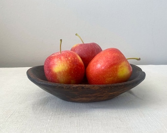 Dugout Wooden Bowl, Vintage Brazilian Small Dough Bowl or Trencher, Hand Carved Fruit Bowl