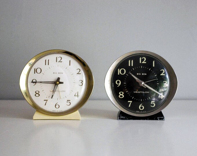 Big Ben Alarm Clocks, Mid Century Clocks, Westclox Style 8, Vintage