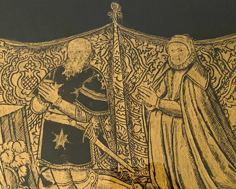 Vintage Brass Rubbing, Elizabethan Art, Monumental Brass Etsy