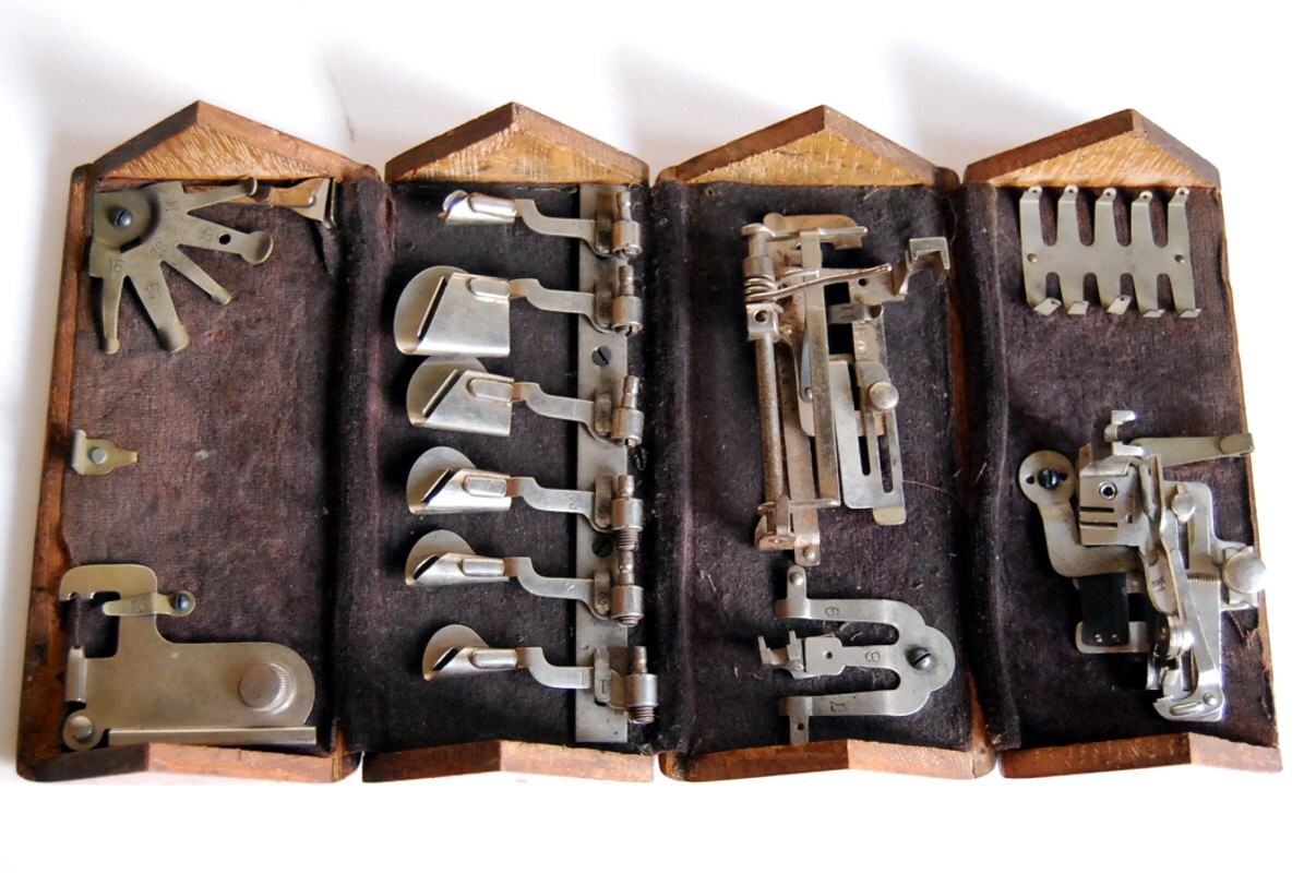 Vintage Box 1889 Singer Oak Puzzle Box and Sewing Attachments Etsy