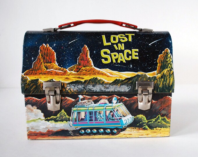 1967 Lost in Space Metal Dome Lunch Box King Seeley Thermos Vintage