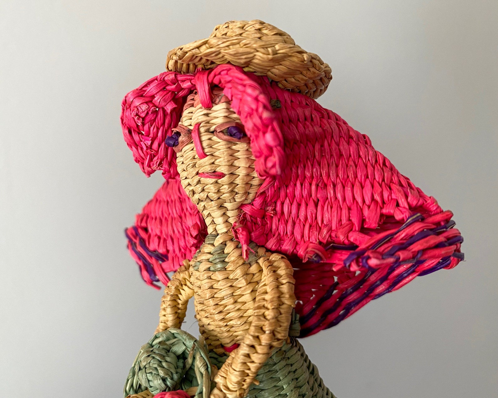 Straw Doll Ornaments Vintage Ecuador Folk Art Woven Straw Etsy