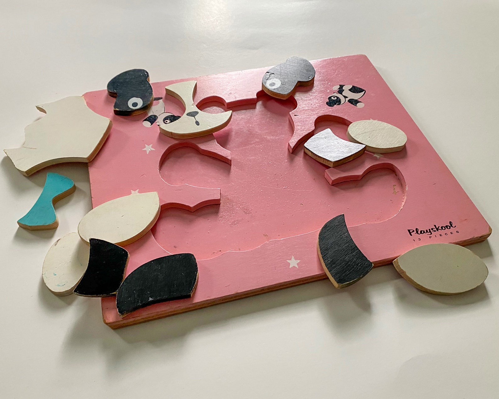 3 Playskool Wooden Puzzles Vintage 1950s Frame Tray Puzzle Etsy