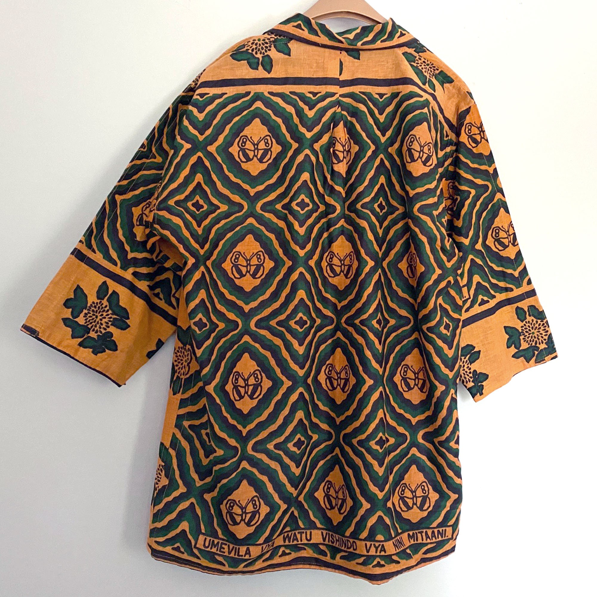1990s African Jacket Orange and Black Halloween Jacket - Etsy