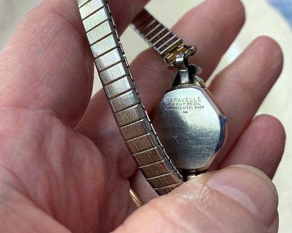 Caravelle 10k rgp online bezel stainless steel back