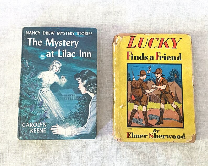 Yellow Children's Book Collection Six Vintage Books Mid Etsy