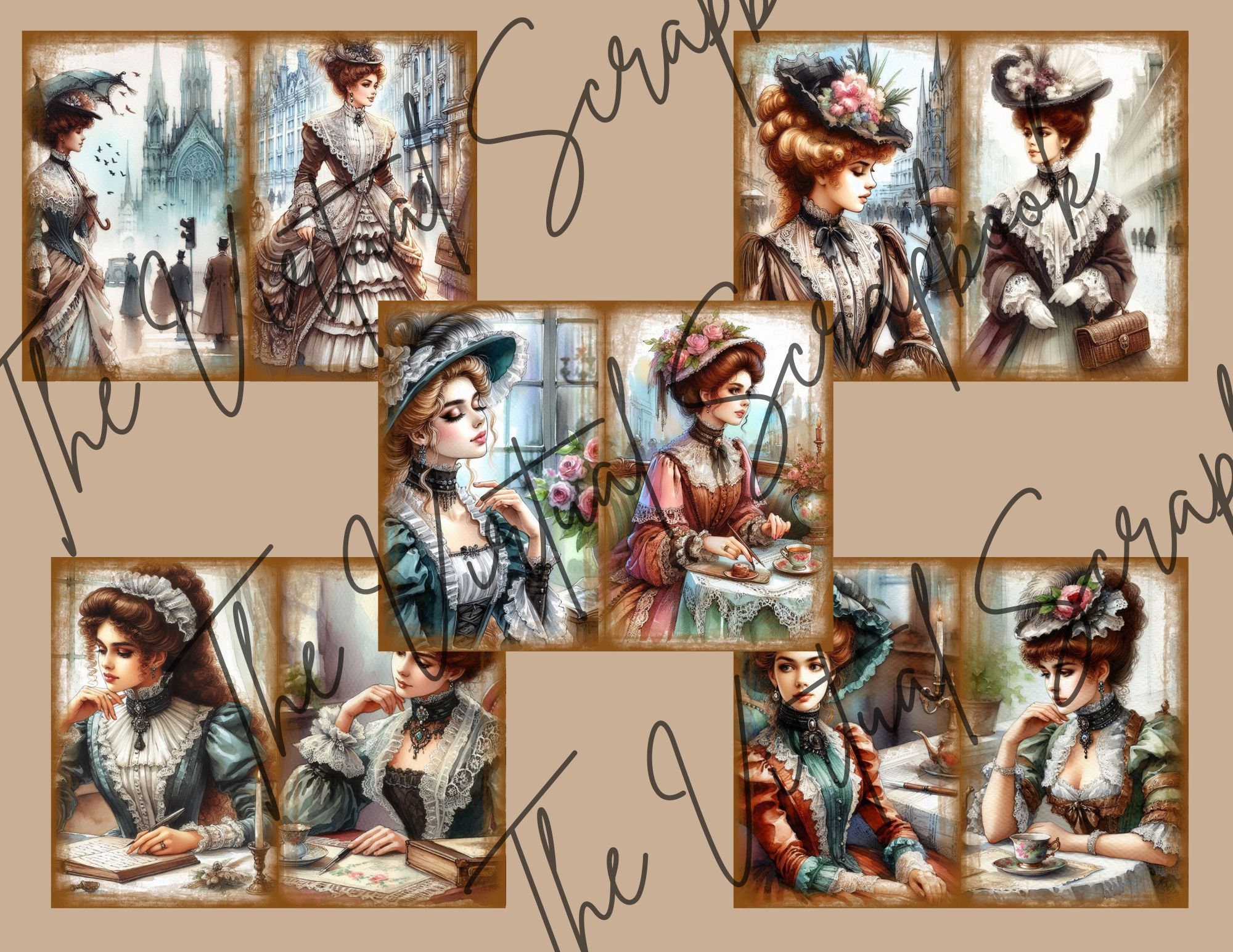 Victorian Ladies Junk Journal Digital Printable Full Digital Kit - Etsy